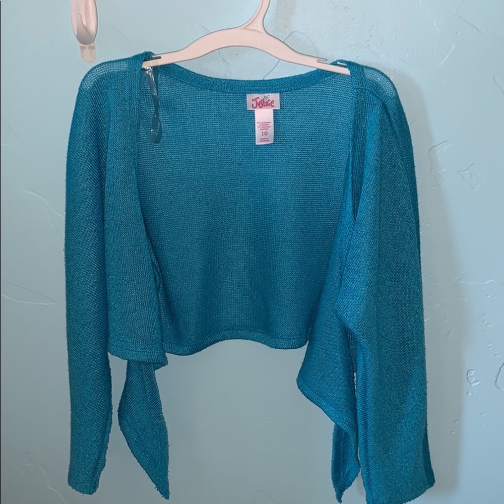 Blue sparkle Justice jacket size 10